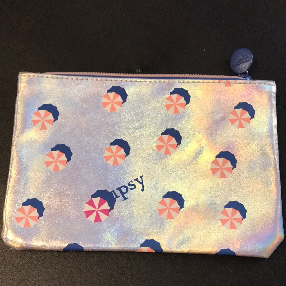 Ipsy holographic color, umbrella makeup bag